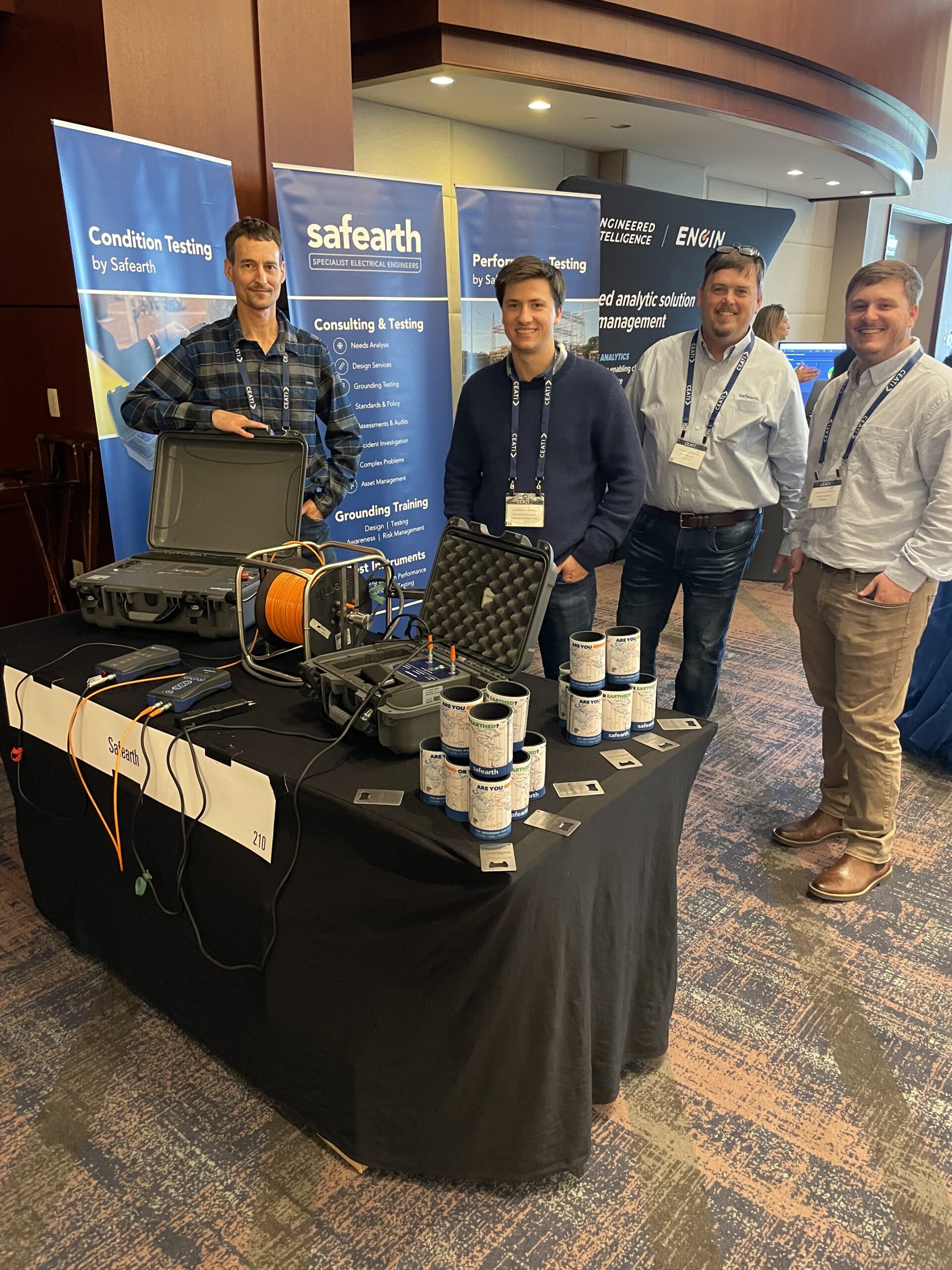 Bryan Beske and Brandon Dobrowski from our Wisconsin office caught up with our Alabama team members Keith and Garrett Wallace to attend and exhibit at the CEATI Transmission Conference in Atlanta, Georgia