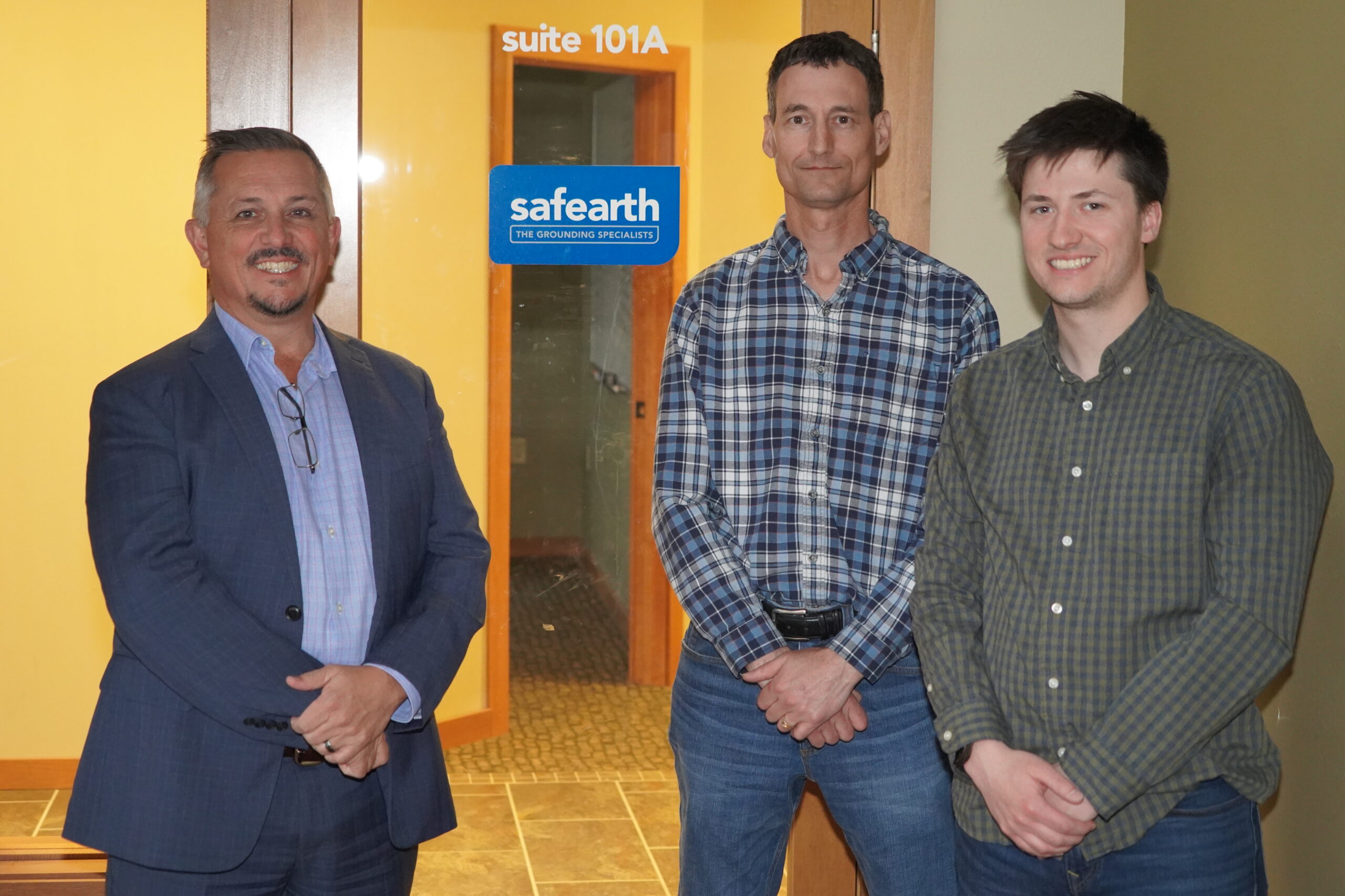 Steve Palmer, Managing Director visiting Bryan and Brandon in Safearth’s Wisconsin office